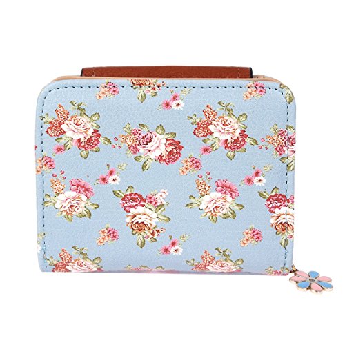 

Damara Women PU Zipper Closure Flower Printed Flap Wallet