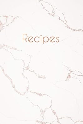 Recipes: Blank Recipe Book, Custom Cookbook for your Favorite Recipes - Cracked White Marble (6 x 9 - 100 pages)