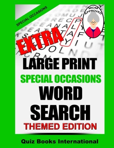 Extra Large Print Special Occasions Word Search