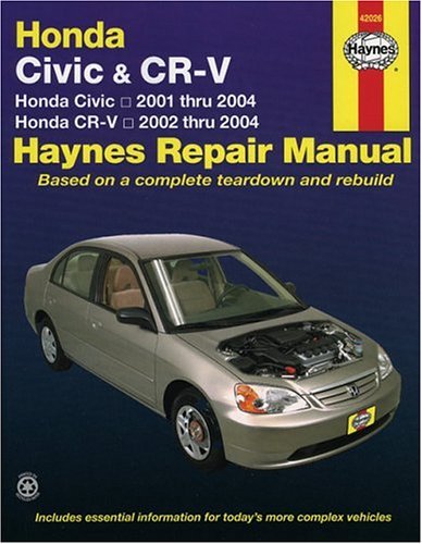 Honda Civic 2001-2004 & CR-V 2002-2004 (Haynes Repair Manuals) by John Haynes