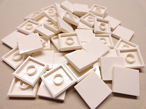 DEAL OF THE DAY!!! DO NOT MISS OUT!x50 NEW Lego Tiles White Smooth Finishing Tile 2x2 2 x 2 MODULAR BUILDINGS