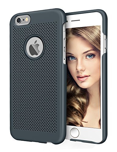 iPhone 6 Plus Case, LoHi iPhone 6s Plus Case [Ultra Slim] Hard PC Anti-scratch Shock Absorption Case Snag-on Mesh Thin Back Protective Shell Cover for Apple iPhone 6 6s Plus 5.5 inch - Grey