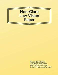 Non-Glare Low Vision Paper by Lou J Townsend