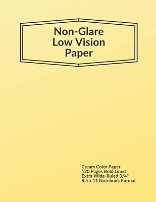 Non-Glare Low Vision Paper