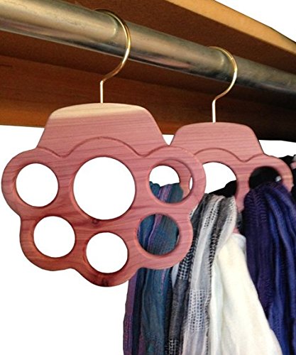 Algopix Similar Product 18 - Scarf Hangers (6 Holes) Cedar- Set of 2