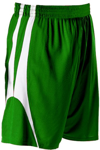 

Alleson Athletic Youth Unisex Reversible Basketball Shorts , Kelly Green|White, S