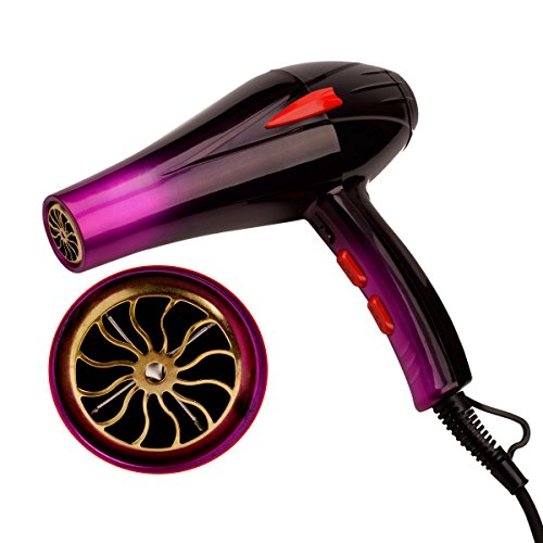 Ckeyin® 4000W Secador de Pelo Profesional de Viento Caliente/Frío Ajuste óptimo de la Temperaturacon con 2 Boquilla