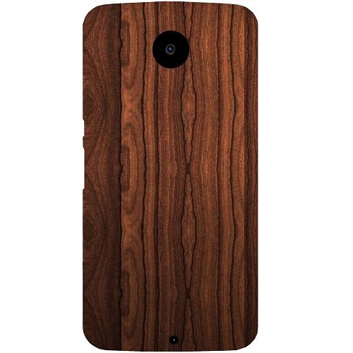 Casotec Wooden Texture Design Hard Back Case Cover for Motorola Nexus 6