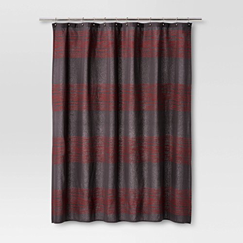 Algopix Similar Product 12 - Striped Shower Curtain GrayOrange
