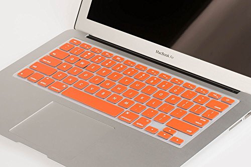 Mosiso® Orange Keyboard Cover Silicone Skin for MacBook Air 11.6