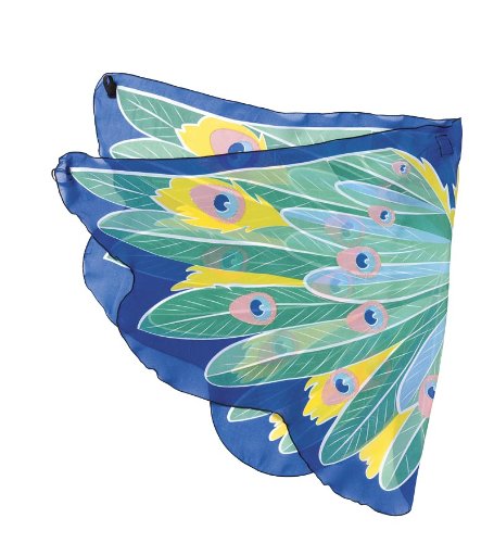 Fanciful Exotic Bird Wings, in Peacock