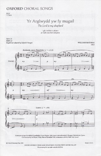 Algopix Similar Product 7 - The Lord is my shepherd Yr Arglwydd yw