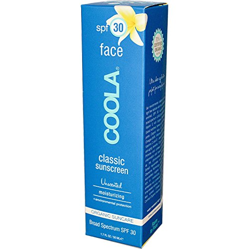 COOLA Organic Suncare Collection, Face, Classic Sunscreen, SPF 30, Unscented, 1.7 fl oz (50 ml)
