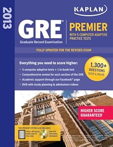 Kaplan 2013 GRE&reg; Premier: with 5 Online Practice Tests + DVD
