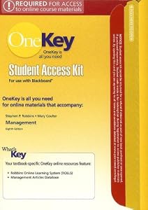 Management Student Access Kit for Use with Blackboard (OneKey)