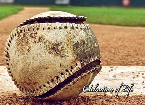 Celebration of Life: Baseball Field Memorial Service Guest Book by M2MParty Designs