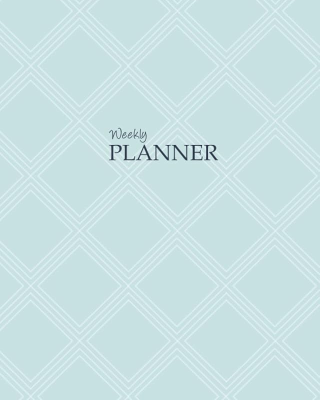 Weekly Planner 8"x10": It's That Kinda Day® Kahootie Co Planner, Compartmentalize Your Weekly Plan, Teal Diamonds by Kahootie Co