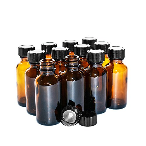 Algopix Similar Product 4 - 12 Pack 1 oz Amber Boston Round with