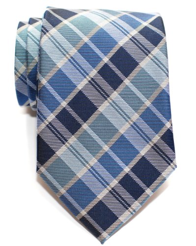 Retreez Modern Tartan Check Styles Woven Microfiber Men's Tie - Various Colors
