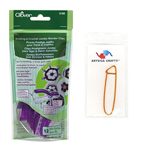 Algopix Similar Product 12 - Clover Jumbo Wonder Clips For Knitting