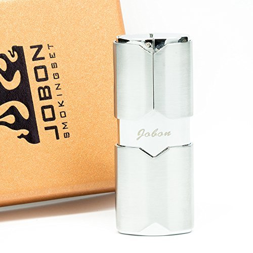 

ZB 936 Jobon Adjustable Jet Flame Windproof Butane Lighter - Silver Finish