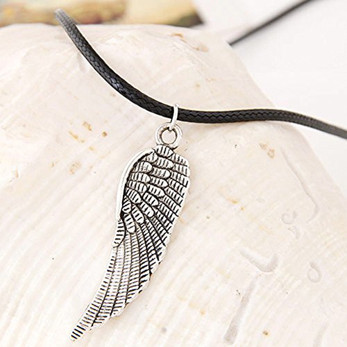 Pretty Show Black Cord Rope Choker Metal Pendant Necklace