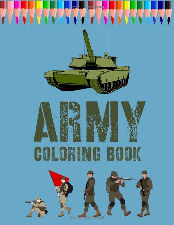 Army Coloring Book: Military Design Coloring Book for kids , Tanks , Helicopters, Soldiers, Guns , Navy , Planes , Air forces ... Coloring Book for Boys and Girls ( army book for kids ) by Kids Creative Print