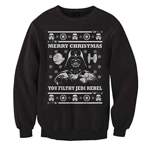 FreshRags Star Wars Parody Vader Ugly Christmas Sweater Sweatshirt
