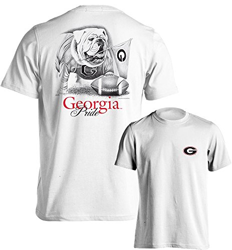 University of Georgia Bulldogs UGA Pride White Adult Short Sleeve T-Shirt