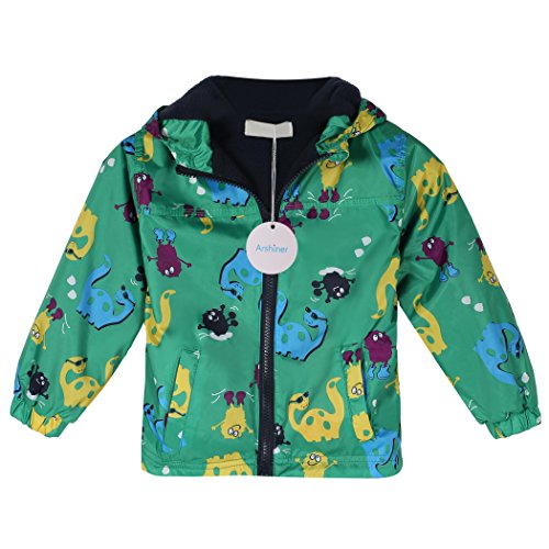 Arshiner Baby Kids Boys Fleece Coat Jacket Carton Animal Hooded Raincoat Outerwear