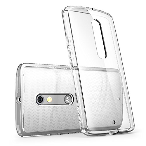 Verizon Droid Maxx 2 Case, i-Blason [Scratch Resistant] Halo Series Hybrid Clear Case / Cover with TPU Bumper for Motorola Moto Droid Maxx 2 / X Play 2015 Release (Clear (Scratch Resistant))