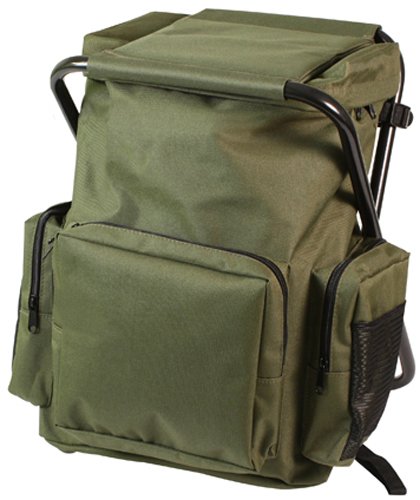 Olive Drab Backpack and Stool Combination NICE!