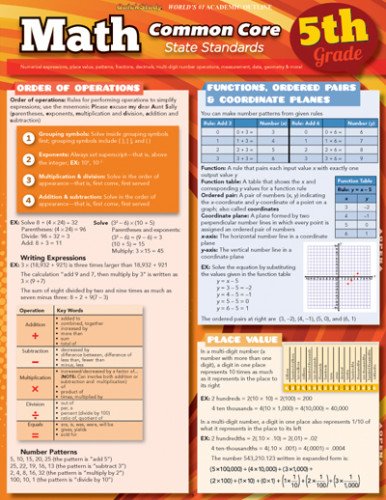 Math Common Core 5Th Grade by Inc. BarCharts