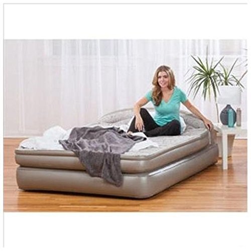 AeroBed Comfort Anywhere 18″ Air Mattress with Headboard Design Powerful Built in Ac Pump for Convenient, Super Fast Inflation