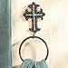 Turquoise Cross Metal Towel Ring