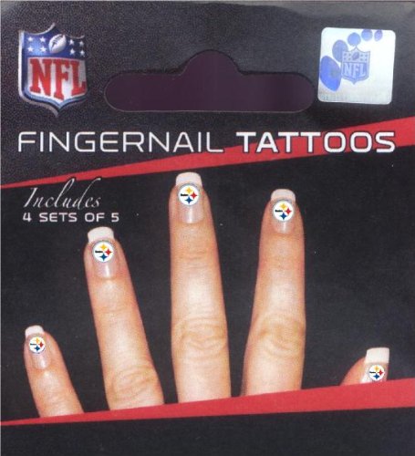 Pittsburgh Steelers Fingernail Tattoos