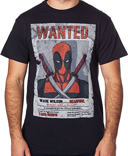 Marvel Comics Men's Wanted Wade Wilson Deadpool T-Shirt