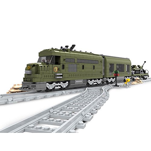 

Ausini Building Blocks Military Express Locomotive Train #25003 764pcs Compatible with Lego Sluban