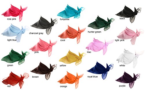 Sheer Chiffon Square Scarf in Colors - 50s style by Hey Viv !