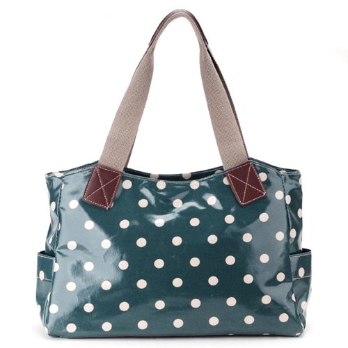 Anladia Ladies Designer Oilcloth Handbag Polka Dots Star cartoon car Shoulder bag Tote Shopper Day Bag
