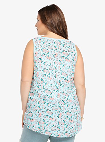 

Floral Ribbed Trim Tank Top