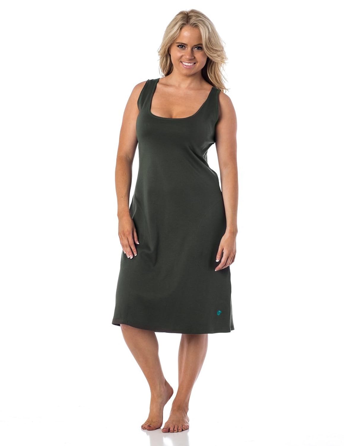 

Alki'i 100% Cotton Sleeveless Scoop Neck A-Line Angelina Dress