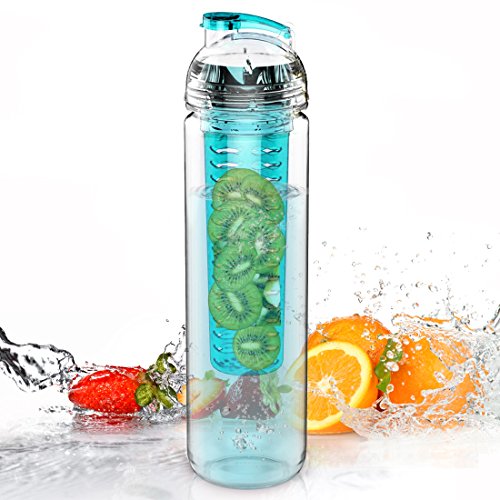 AVOIN colorlife 27oz. Sport Tritan Fruit Infuser Water Bottle(Many Color Option) - BPA Free