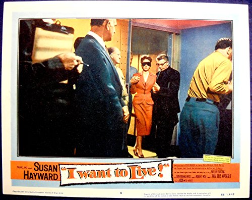 

I WANT TO LIVE MOVIE POSTER! Susan Hayward's Oscar Winning Role-1958-lc#6