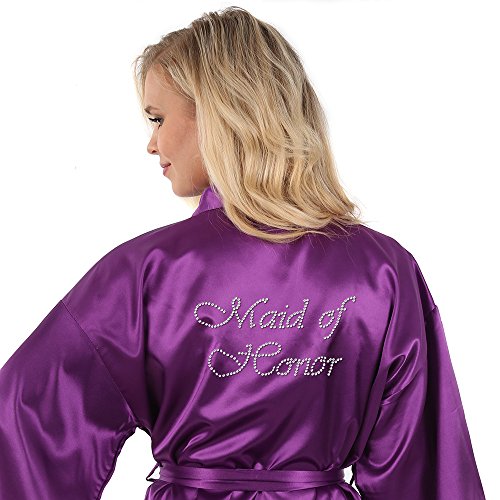 VEAMI Women's Short Kimono Robe, Maid of Honor Edition