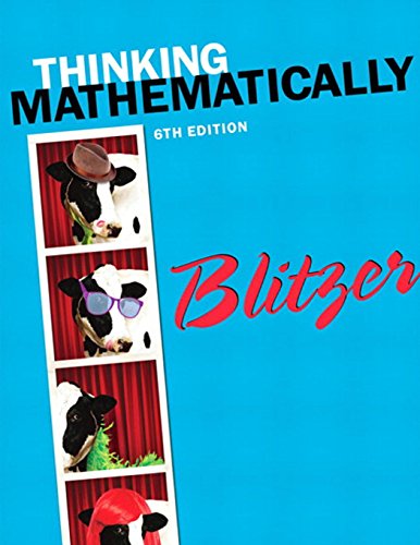 Thinking Mathematically by Robert F. Blitzer