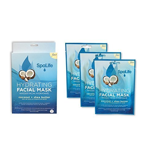 Spa Life Coconut + Shea Butter Hydrating Facial Pellicule Wraps - 3 Treatments