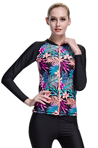 Ilishop Women's UV Sun Protection Long-Sleeve Crew Rashguard 2016 Rash Guards