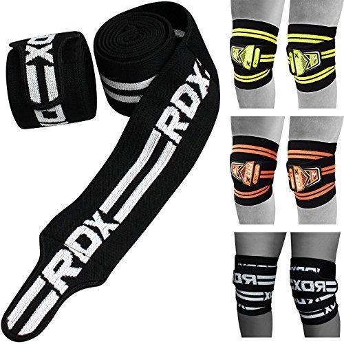 RDX Knee Wraps Weight Lifting Bandage Straps Guard Powerlifting Pads Sleeves Gym
