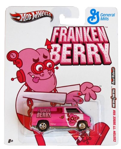 2011 Hot Wheels General Mills Franken Berry Custom '77 Dodge Van Pink